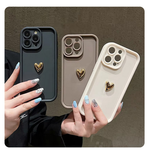 Soft gold heart love - 3d,