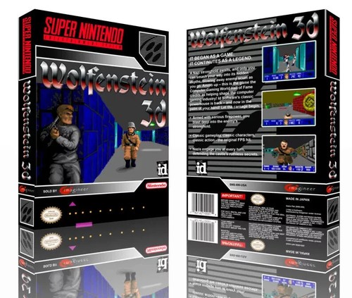 Wolfenstein snes game case - wolfenstein,